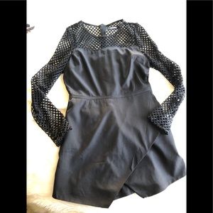Misguided black romper dress NWOT